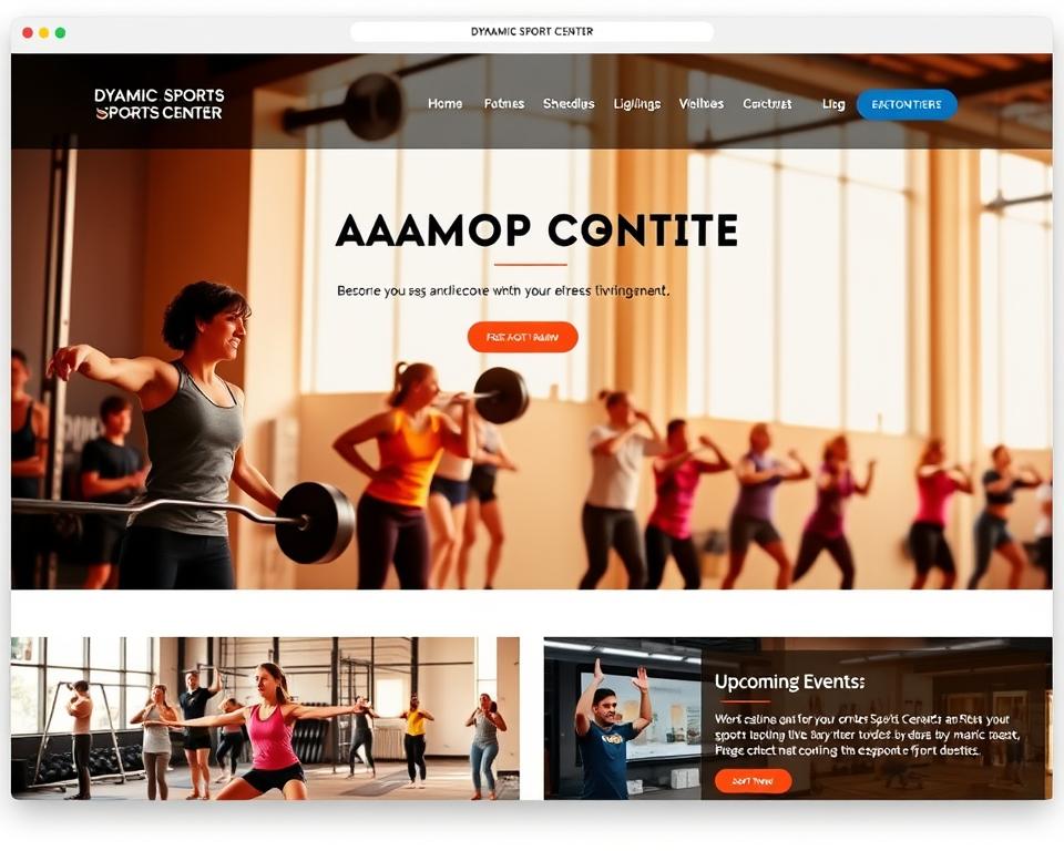 Przykładowe strony internetowe ośrodków sportowych