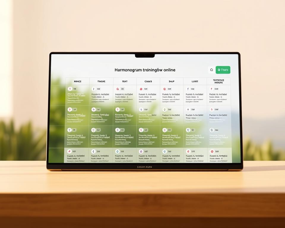 harmonogram treningów online