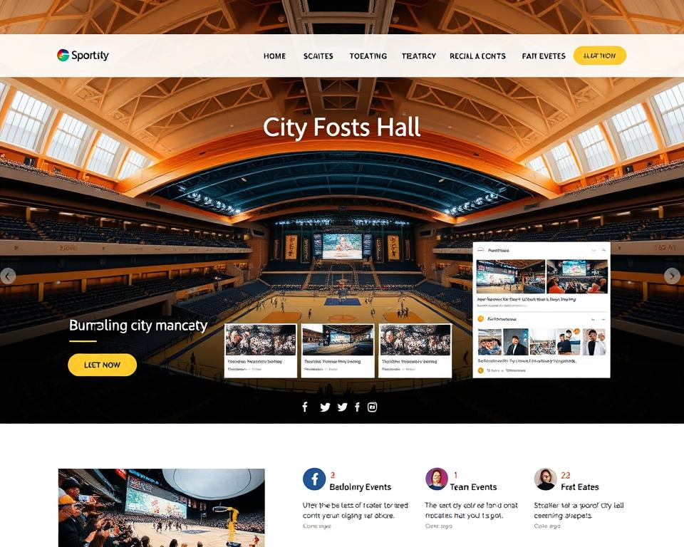 projekt strony dla hali sportowej